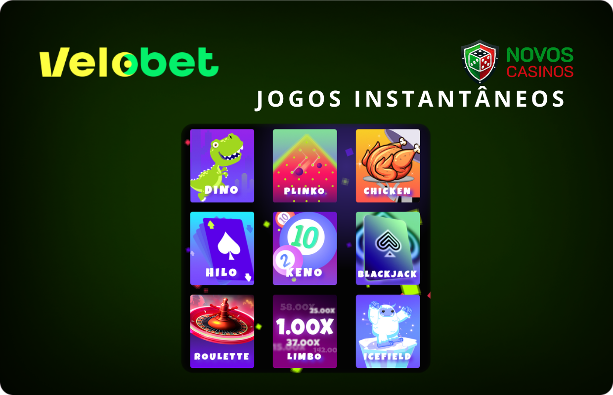 Jogos instantâneos Velobet