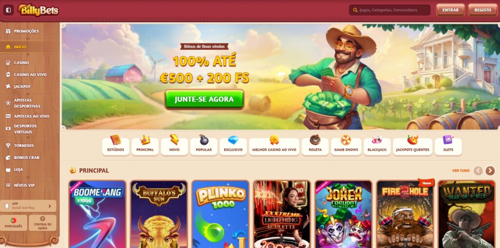 BillyBets – casino para apostas em dinheiro real
