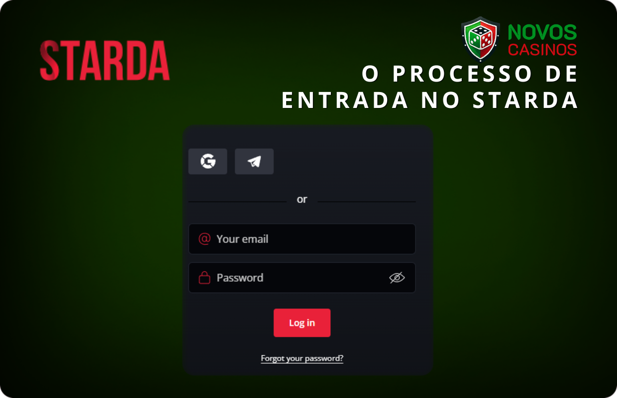 O processo de entrada no STARDA