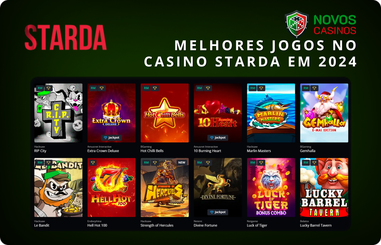 Melhores jogos no casino STARDA em 2024