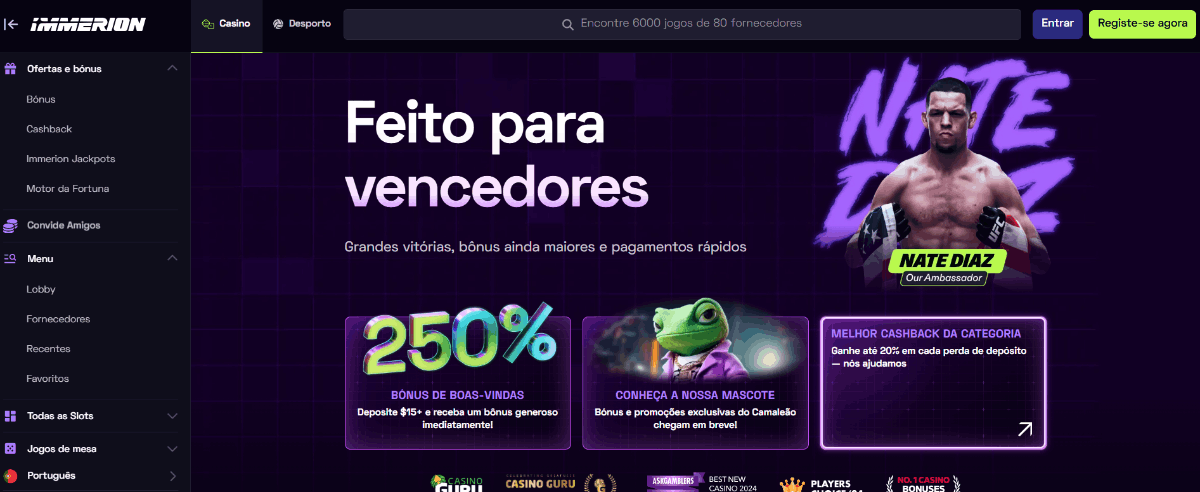 Immerion plataforma de apostas sem verificação
