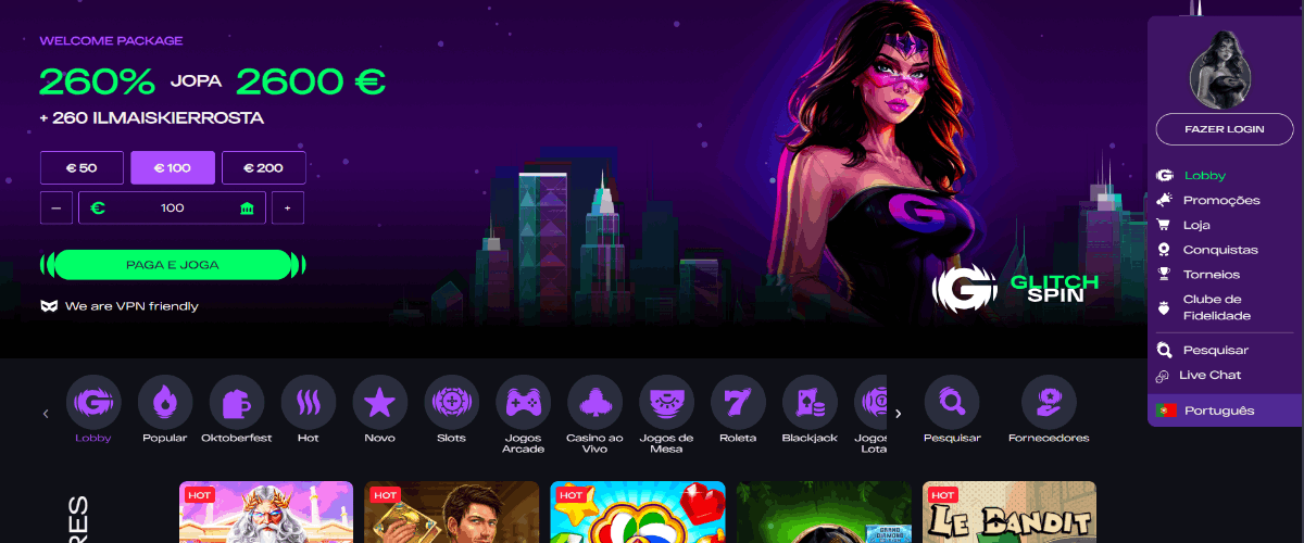 GlitchSpin – casino móvel português
