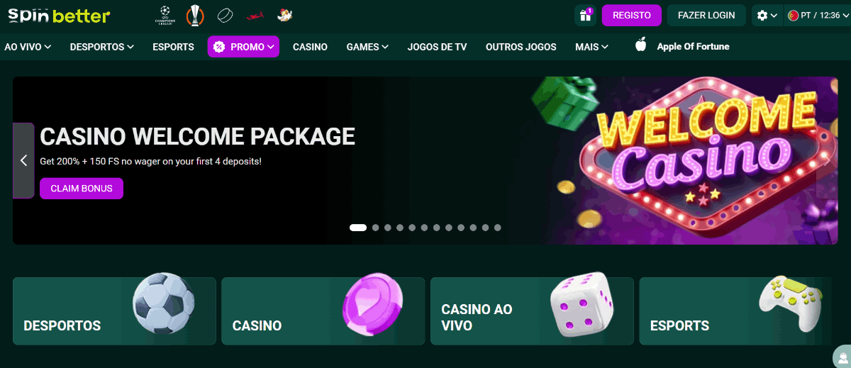 Spinbetter – casino móvel em Portugal
